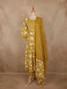 Mustard Floral Printed Cotton Salwar Suit with Dupatta