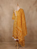 Mustard Floral Printed Cotton Salwar Suit with Dupatta