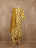 Mustard Floral Printed Cotton Salwar Suit with Dupatta