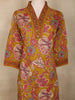 Mustard Floral Printed Cotton Straight Cut Salwar Suit with Dupatta