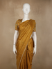 Mustard Gold Butta Woven Design Soft Tissue Saree with Scalloped Border