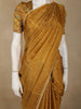 Mustard Gold Butta Woven Design Soft Tissue Saree with Scalloped Border