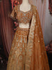 Mustard Gold Floral Beads and Stone Embellished Design Banarasi Silk Lehenga with Dupatta