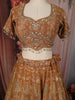 Mustard Gold Floral Beads and Stone Embellished Design Banarasi Silk Lehenga with Dupatta