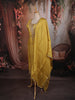 Mustard Gold Floral Butta Sequins and Beads Embroidered Design Organza Straight Cut Salwar Suit with Matching Dupatta