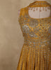 Mustard Gold Floral Sequins and Beads Embroidered Design Tissue Peplum Palazzo Suit with Dupatta