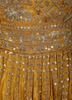 Mustard Gold Floral Sequins and Beads Embroidered Design Tissue Peplum Palazzo Suit with Dupatta