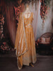 Mustard Gold Floral Sequins and Zari Embroidered Design Tissue Silk Lehenga with Dupatta