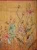 Mustard Yellow  Nature Printed Design Pure Tussar Saree