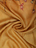 Mustard Yellow  Nature Printed Design Pure Tussar Saree