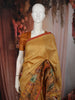 Mustard Yellow  Nature Printed Design Pure Tussar Saree