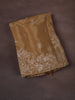 Mustard Gold Floral Zari Embroidered Design Tissue Unstitched Salwar Material with Dupatta