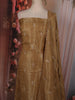 Mustard Gold Floral Zari Embroidered Design Tissue Unstitched Salwar Material with Dupatta