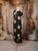 Mustard Green Oversized Motif Mirror and Thread Embroidered Design Cotton Palazzo Suit