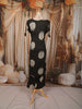 Mustard Green Oversized Motif Mirror and Thread Embroidered Design Cotton Palazzo Suit