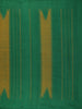 Mustard Green Solid Woven Pure Silk Saree With Temple border