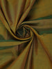 Mustard Green Solid Woven Pure Silk Saree With Temple border