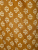 Mustard Ochre Yellow Floral Printed Design Cotton Kurti