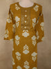 Mustard Olive Green Floral Printed Design Cotton Salwar Suit with Dupatta