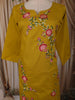 Mustard Olive Green Floral Printed Design Cotton Straight Cut Salwar Suit