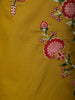 Mustard Olive Green Floral Printed Design Cotton Straight Cut Salwar Suit