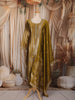 Mustard Olive Green Floral Zari Embroidered Design Semi Silk Straight cut Salwar Suit with Dupatta