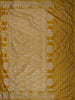 Mustard Olive Striped Zari Woven Design Pure Banarasi Silk Party Wear Saree with Zari Border