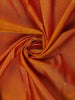 Mustard Orange Floral Woven Pure Kanchipuram Silk Saree With Contrast Border