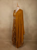 Mustard Yellow Abstract Printed Design Georgette Anarkali Gown with Dupatta