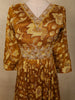 Mustard Yellow Abstract Printed Design Georgette Anarkali Gown with Dupatta