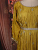 Mustard Yellow Beads and Zari Embroidered Design Semi Silk Gown with Dupata