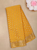 Mustard Yellow Butta Design Chiffon Saree