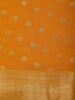 Mustard Yellow Butta Design Chiffon Saree