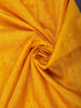 Mustard Yellow Butta Woven Design Pure Kanchipuram Silk Saree with Contrast Paisley Zari Border