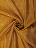 Mustard Yellow Butta Woven Design Soft Tissue Saree with Scalloped Border