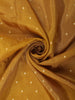 Mustard Yellow Butta Woven Design Soft Tissue Saree with Scalloped Border