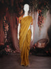 Mustard Yellow Butta Woven Design Soft Tissue Saree with Scalloped Border