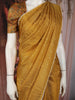 Mustard Yellow Butta Woven Design Soft Tissue Saree with Scalloped Border