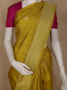 Mustard Yellow Butta Woven Pure Kanchipuram Silk Saree