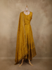 Mustard Yellow Butta Zari Woven Design Banarasi Palazzo Suit with Dupatta
