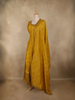 Mustard Yellow Butta Zari Woven Design Banarasi Palazzo Suit with Dupatta