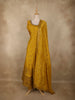Mustard Yellow Butta Zari Woven Design Banarasi Palazzo Suit with Dupatta