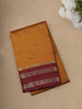 Mustard Yellow Butta Zari Woven Design Semi Silk Fancy Wear Saree with Contrast Border