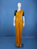 Mustard Yellow Butterfly Printed Chiffon Saree