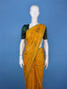Mustard Yellow Butterfly Printed Chiffon Saree