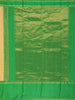 Mustard Yellow Checked Design Woven Pure Kanchipuram Silk Saree