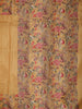 Mustard Yellow Checked Woven Design Pure Tussar Saree with Floral Border