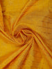 Mustard Yellow Checks Design Silk Saree with Red Border And Peacock Motifs