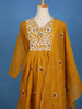 Mustard Yellow Cotton Anarkali Salwar Suit