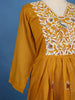 Mustard Yellow Cotton Anarkali Salwar Suit